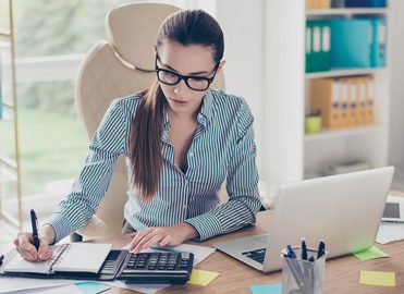 Stolen picture of a professional woman working