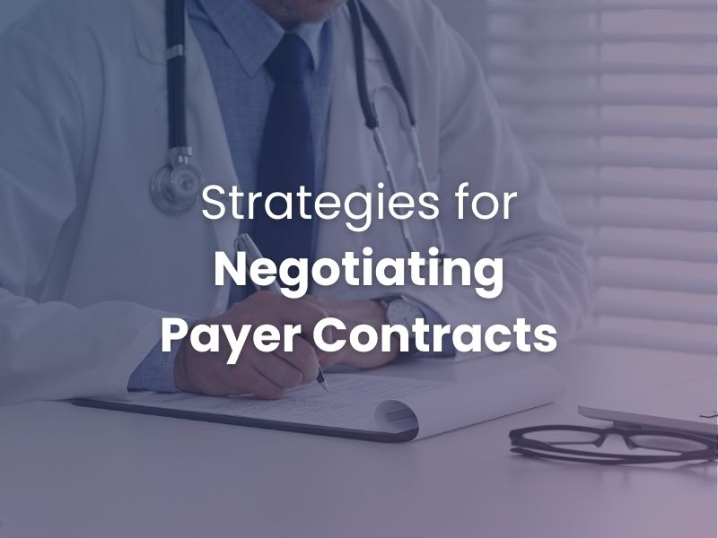 Picture of a header title about "Strategies for Negotiating Payer Contracts